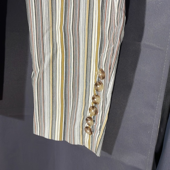 Zac & Rachel Striped Pants button detail - Picture 5 of 5